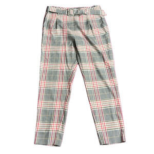 Gerry Weber Women's Preppy Plaid Cropped Trouser Dress Pants size 42